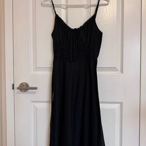 Vintage Betsey Johnston Black Dress with Lace Detail